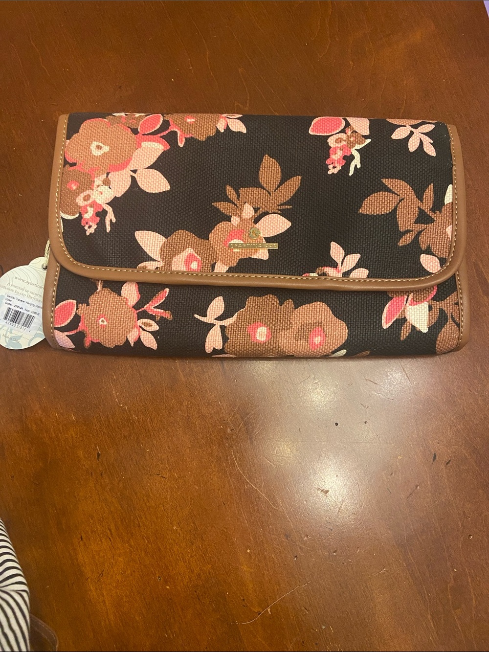Spartina 449 Floral Foldover Travel Cosmetic Bag